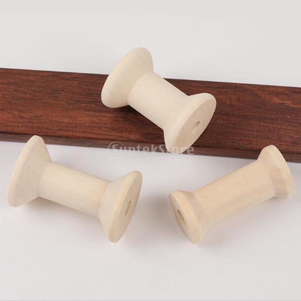 Thread Bobbins Empty - 20 peças de Bobinas de Madeira