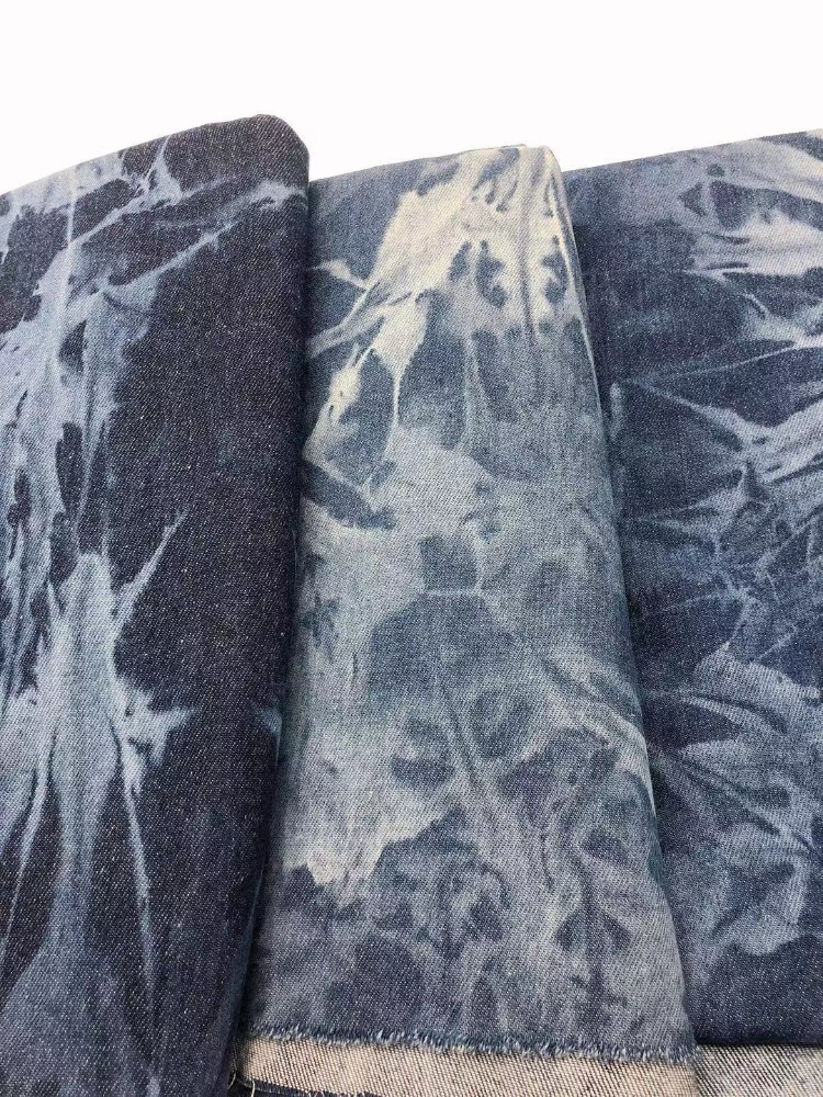 Sewing Tie Dye - Tecido jeans tie-dye por metro para