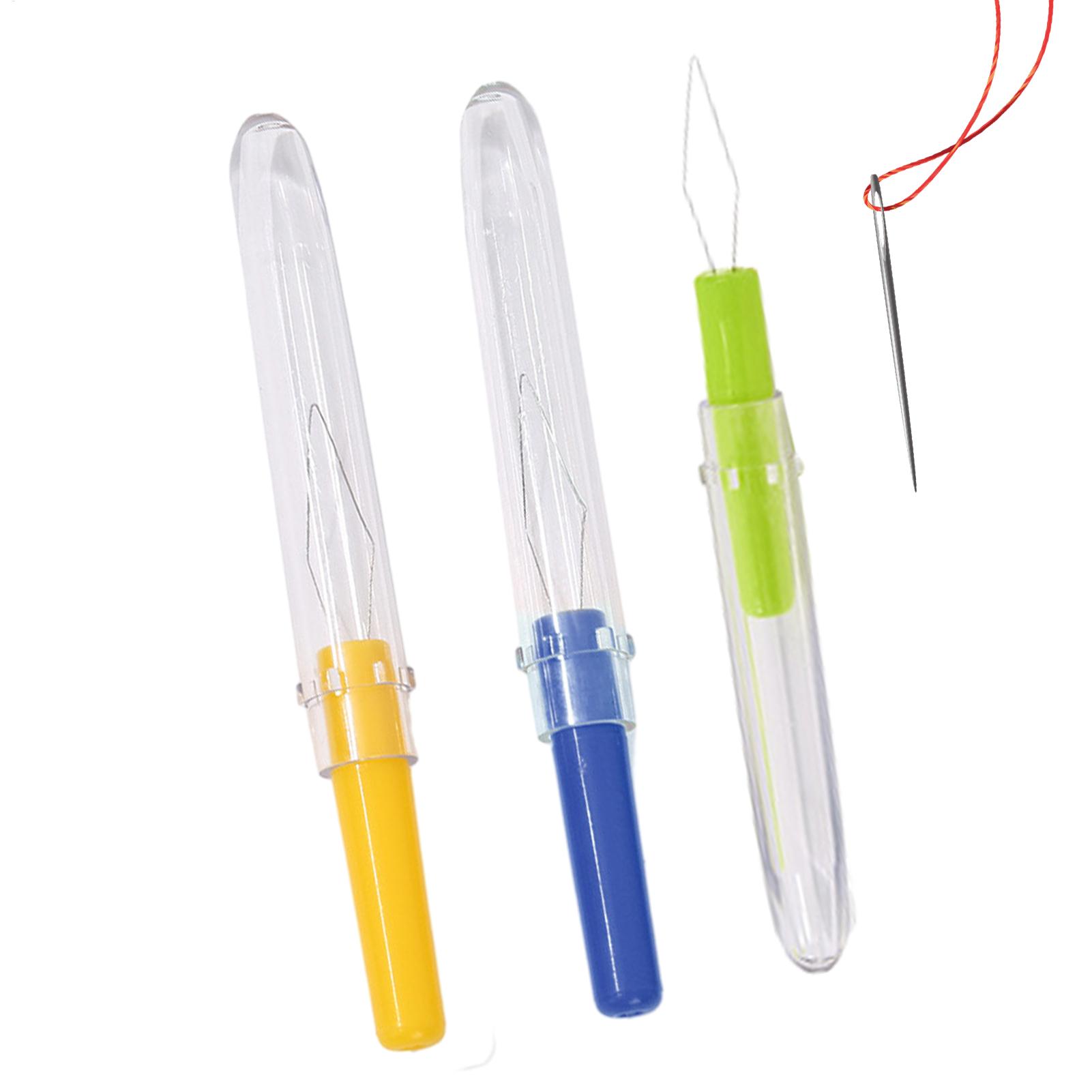 Needle Threader Tool - Kit com 3 Enfiadores de Agulha