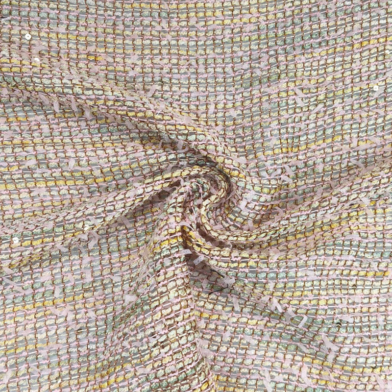 Sewing Tweed - Tecido Tweed Leve Vazado com Fita