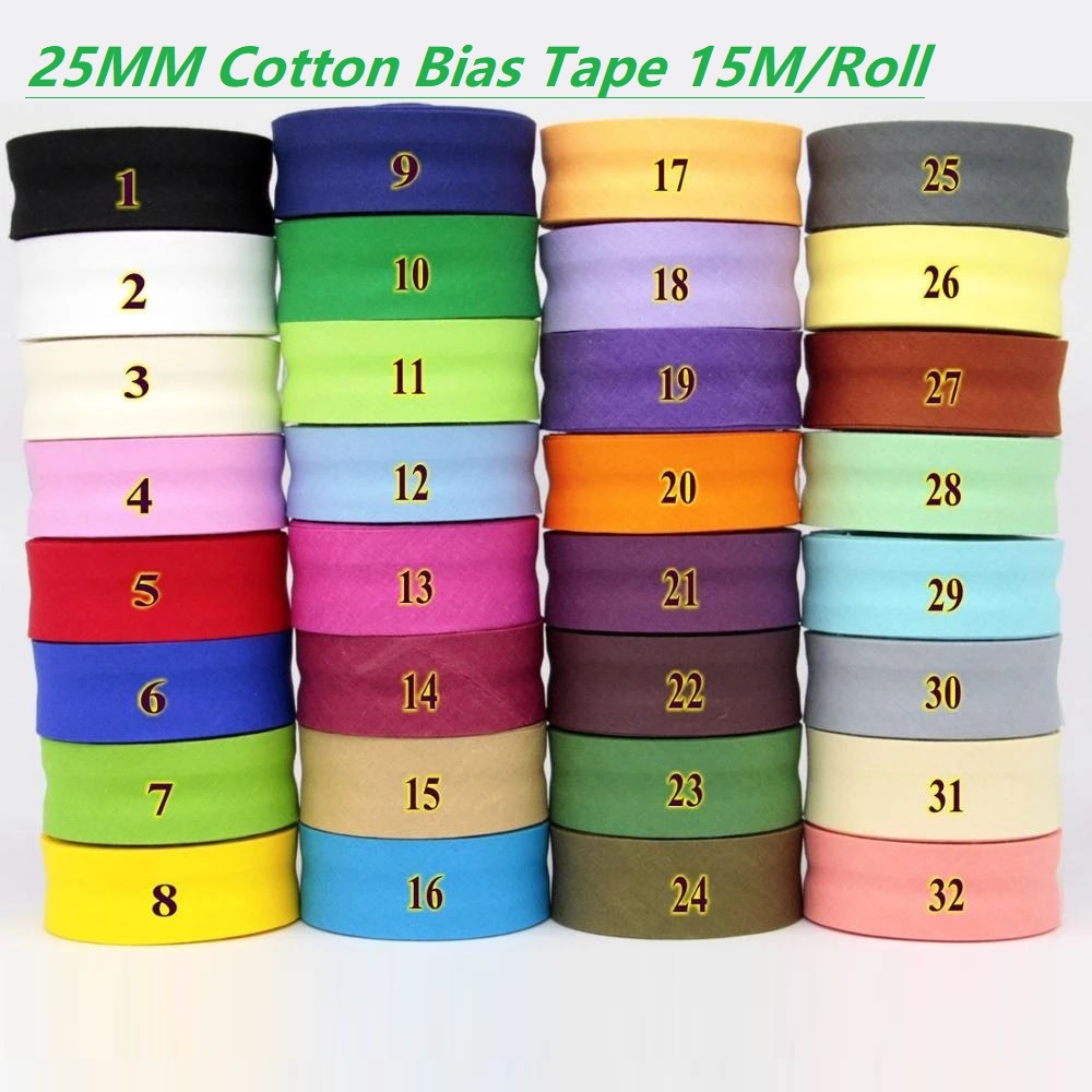 Binding Tape Bias - Fita de Viés de Algodão Dobrada