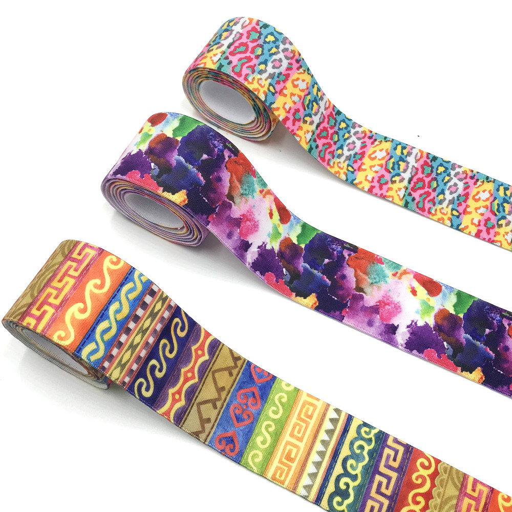 Sewing Tie Dye - 5 metros/lote 25/38mm leopardo tie-dye impressão