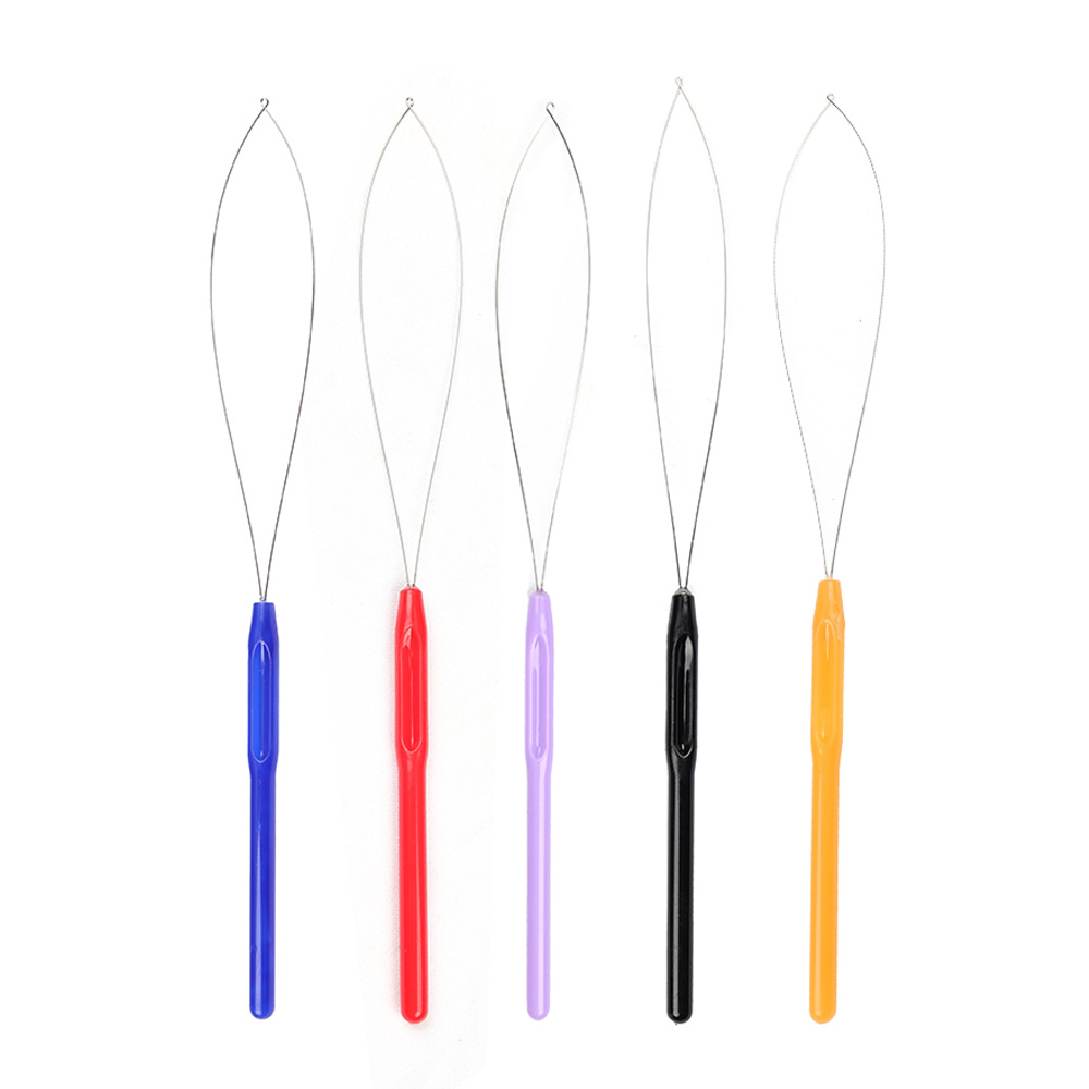 Needle Threader Tool - 5 pçs extensão do cabelo loop