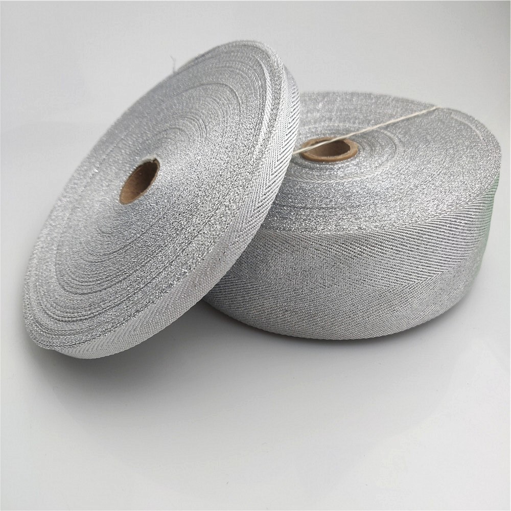 Binding Tape Bias - Fita de sarja prata de poliéster
