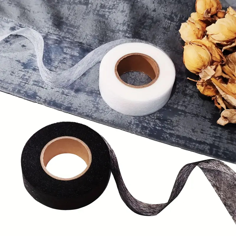 Hem Tape Fusible - 2 rolo preto branco dupla face