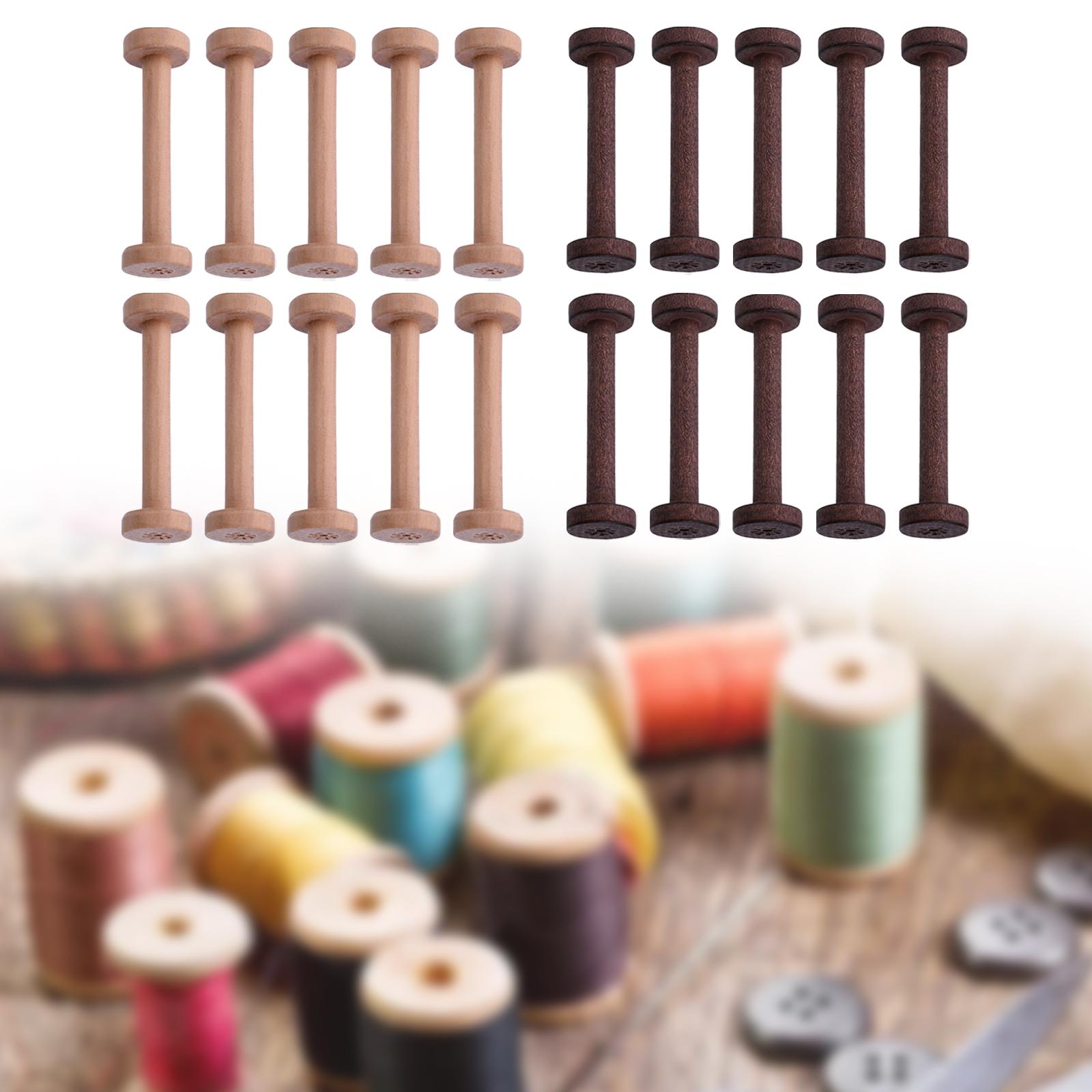 Thread Bobbins Empty - Bobinas de Madeira 10 Peças com