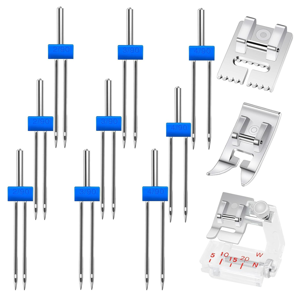 Twin Needle Stretch - 3 pçs máquina de costura agulha
