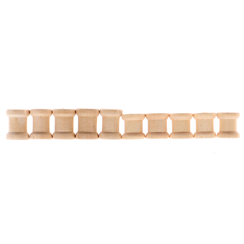 Thread Bobbins Empty - 100 Peças de Carretéis de Madeira