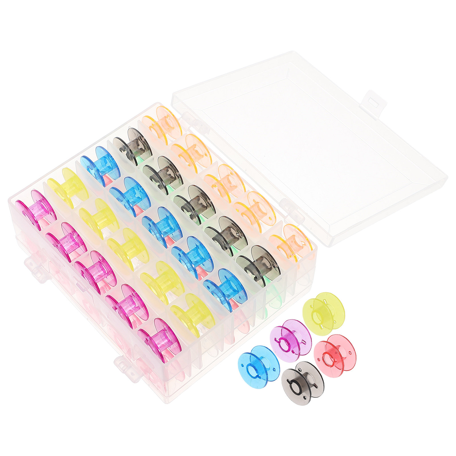 Thread Bobbins Empty - 50 Peças de Bobinas para Máquina