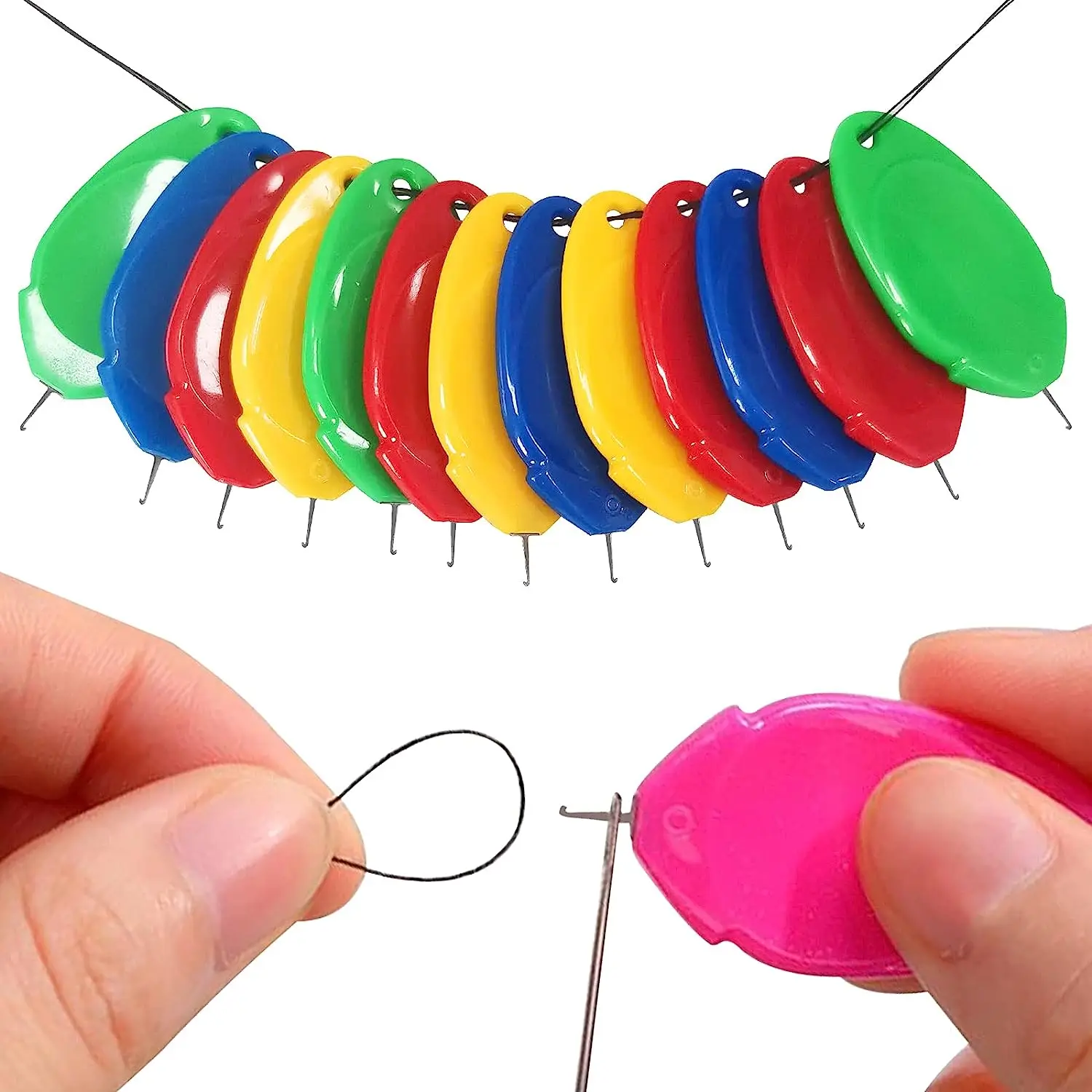 Needle Threader Tool - 6 pçs agulha threader ponto ferramenta