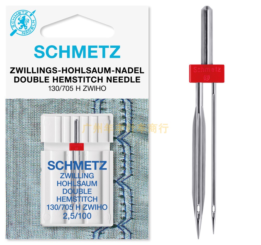 Twin Needle Stretch - Duplo Hemstitch Agulha SCHMETZ Duplo Hemstitch