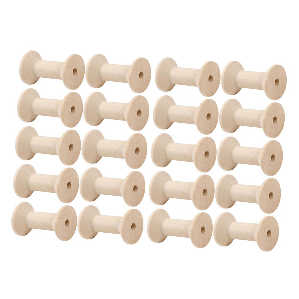 20 peças de Bobinas de Madeira - Thread Bobbins Empty avaliação e preço