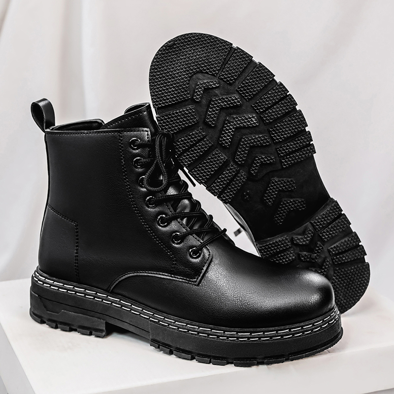 Botas masculinas de couro enve - Sewing Garment avaliação e preço
