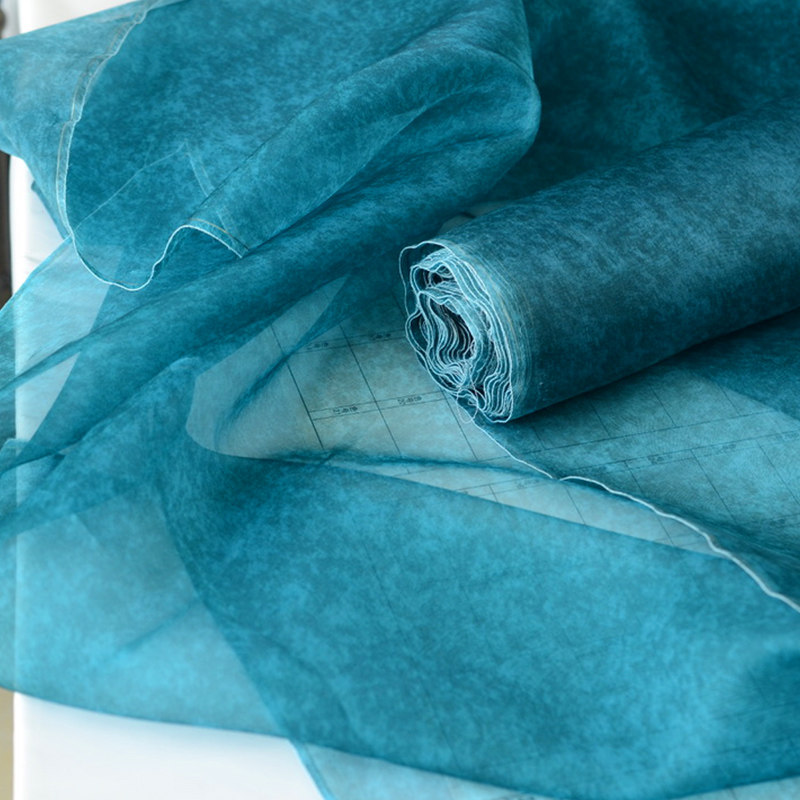 Tecido de organza de seda tie- - Sewing Tie Dye avaliação e preço
