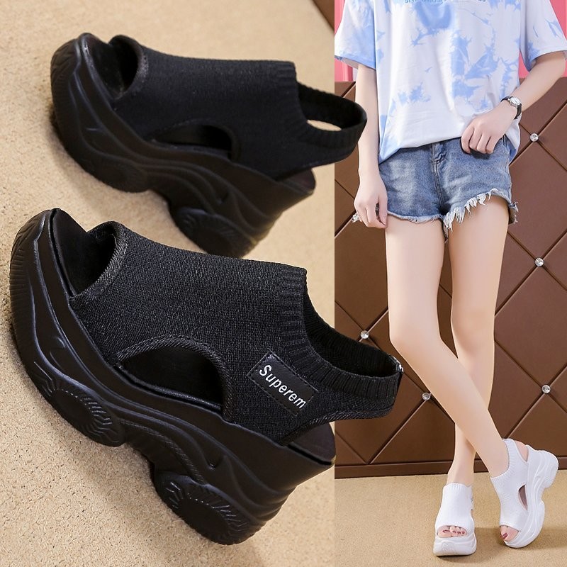 Sandálias femininas 2025 verão - Elastic Waistband Roll avaliação e preço