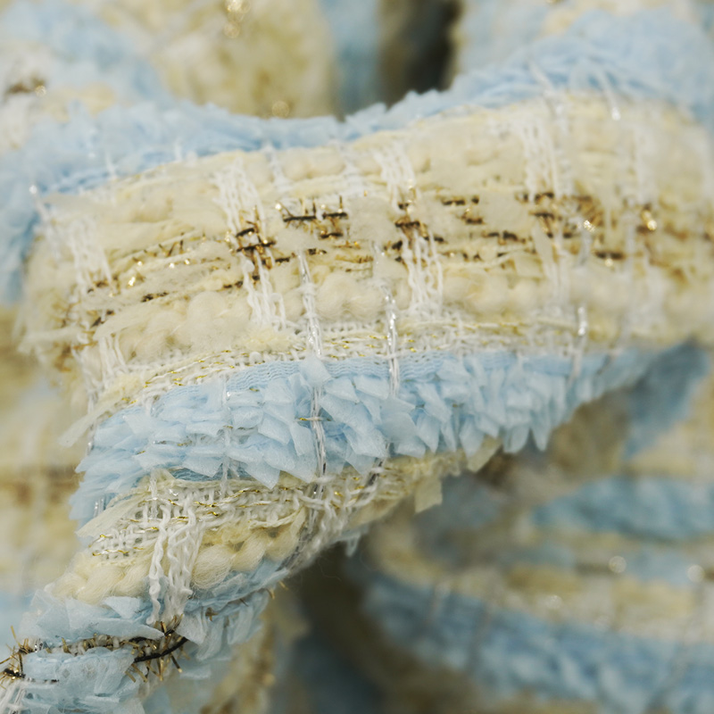 Tecido Tweed Bouclé Xadrez Azu - Sewing Tweed avaliação e preço