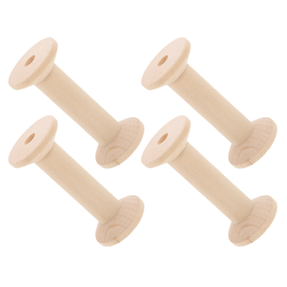 4 Peças de Bobinas de Madeira  - Thread Bobbins Empty avaliação e preço