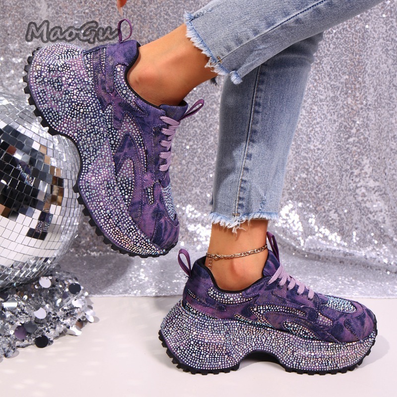 Moda strass feminino chunky tê - Sewing Garment avaliação e preço