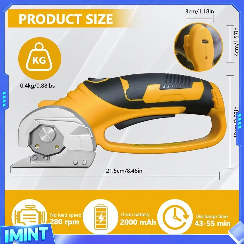 Tesoura Elétrica Sem Fio 2000m - Rotary Cutter Fabric avaliação e preço
