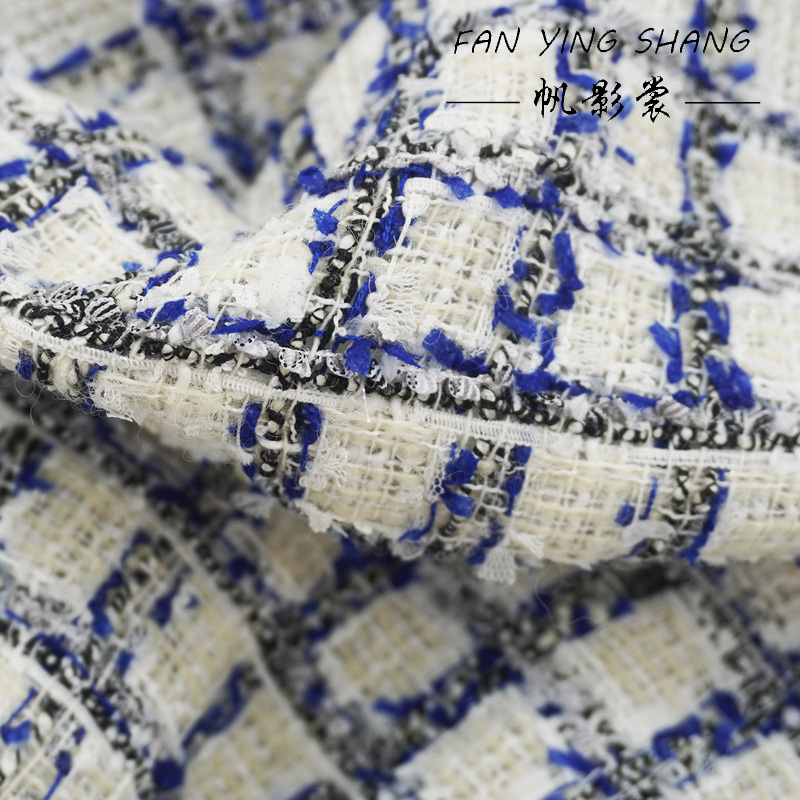 Azul preto xadrez borboleta ga - Sewing Tweed avaliação e preço